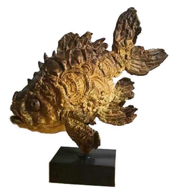 Pieter Vanden Daele Bronze Fisch „Valerius“ in München